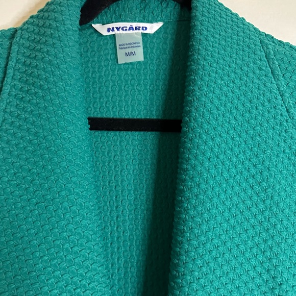 Peter Nygard Emerald Green Textured Jacket - Size M - Picture 5 of 10